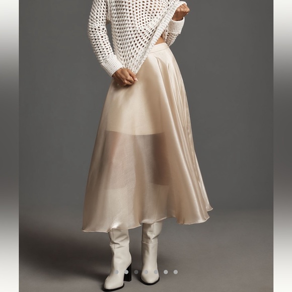 Anthropologie Dresses & Skirts - Anthropologie Bl-nk Full Shimmer Midi Skirt NWT
